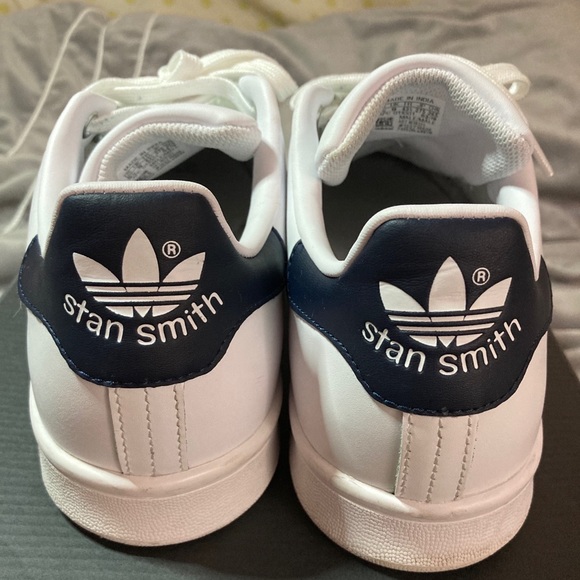Stan Smith Shoes core white/core white/dark blue - Picture 4 of 6